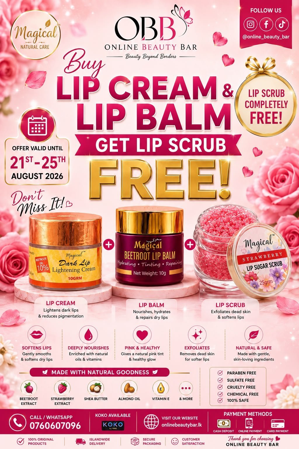 Lip Care Set with Free Srub