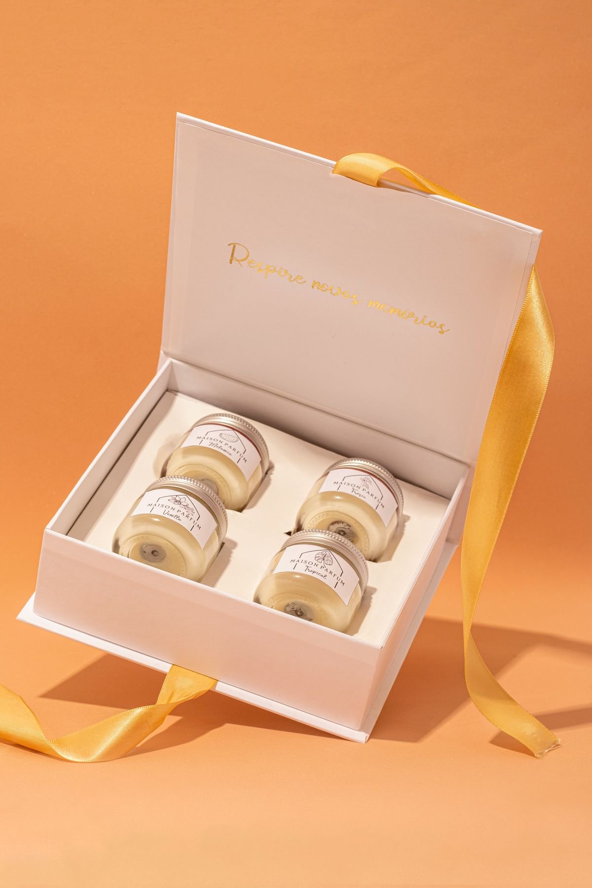 Korean beauty products arranged in a gift box on a clean studio background