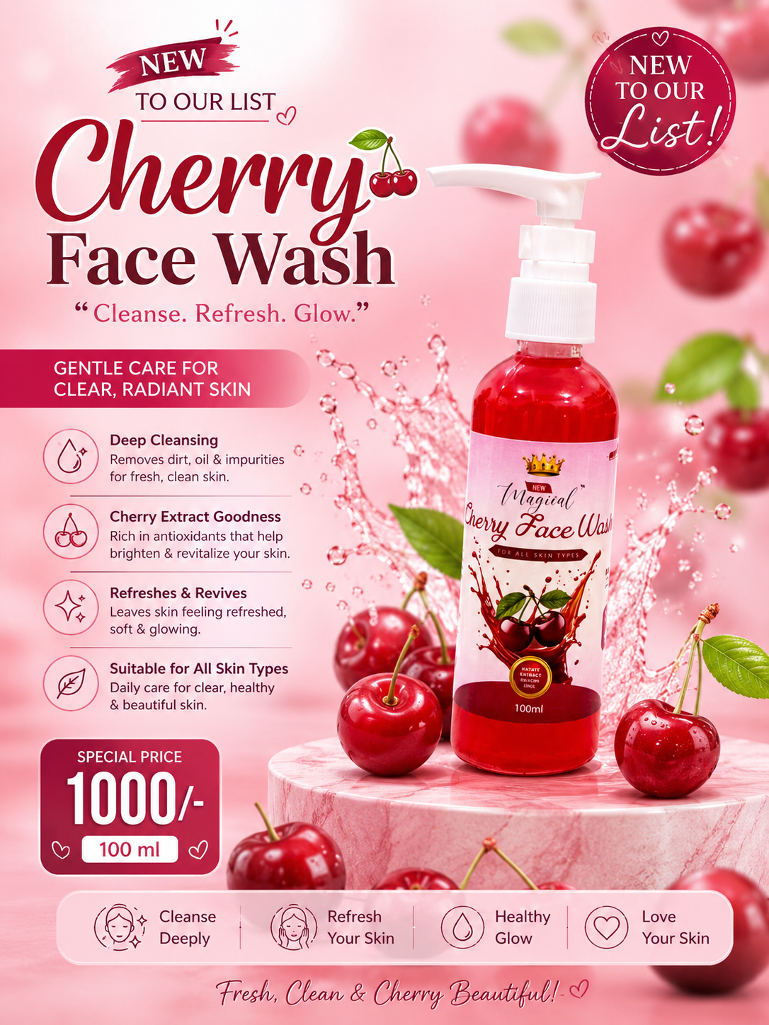 Magical Cherry Facewash - De'Cherry Be'Berry - Image 4