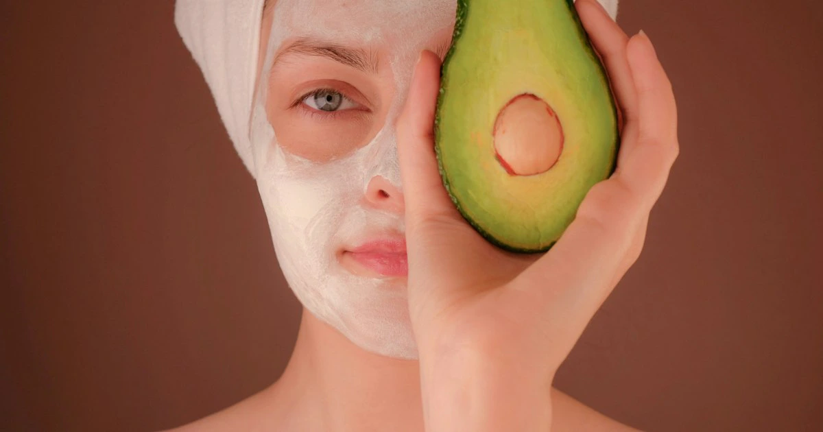 Close-up portrait of a woman with clean, hydrated skin
